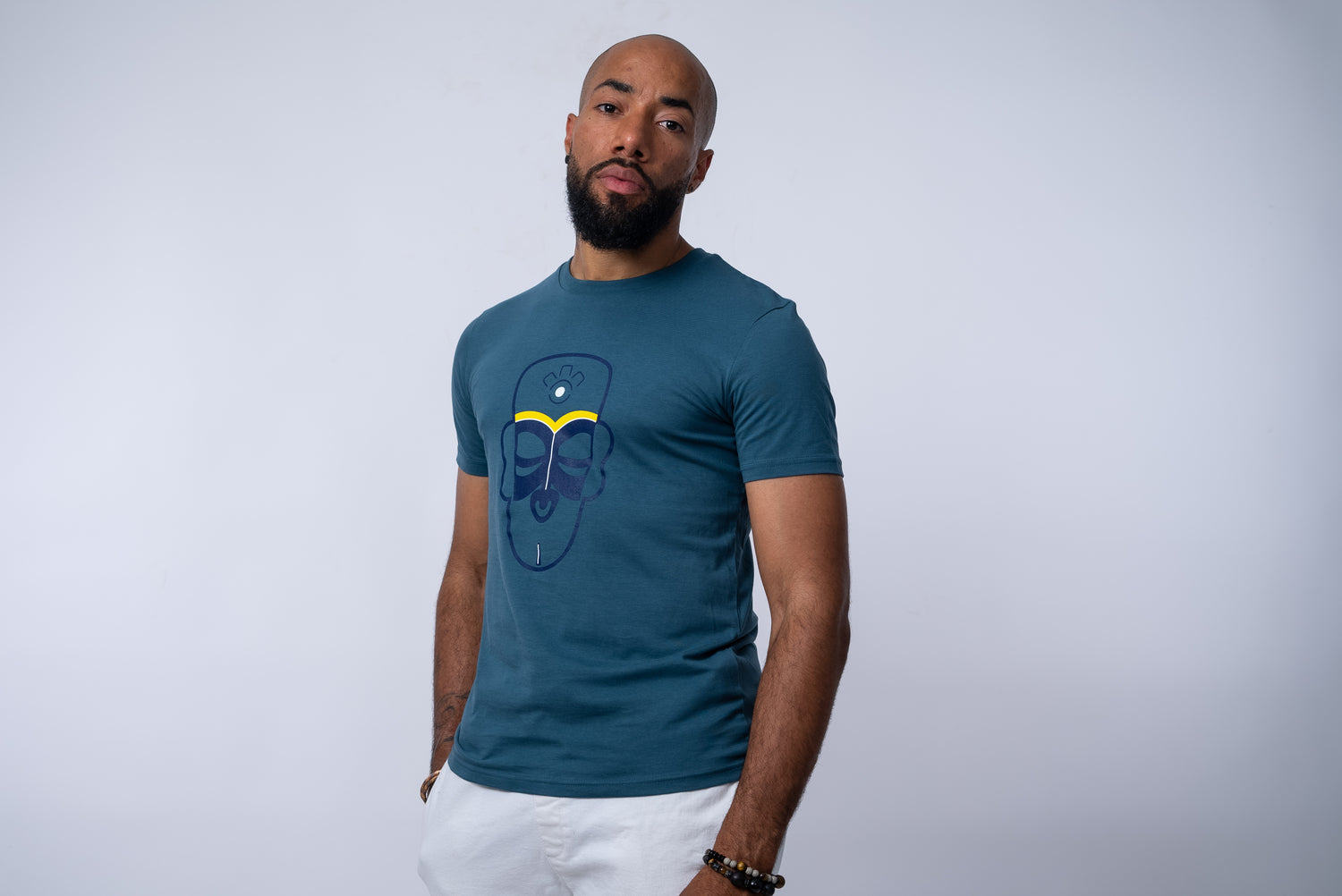 T-SHIRT BLEU HOMME